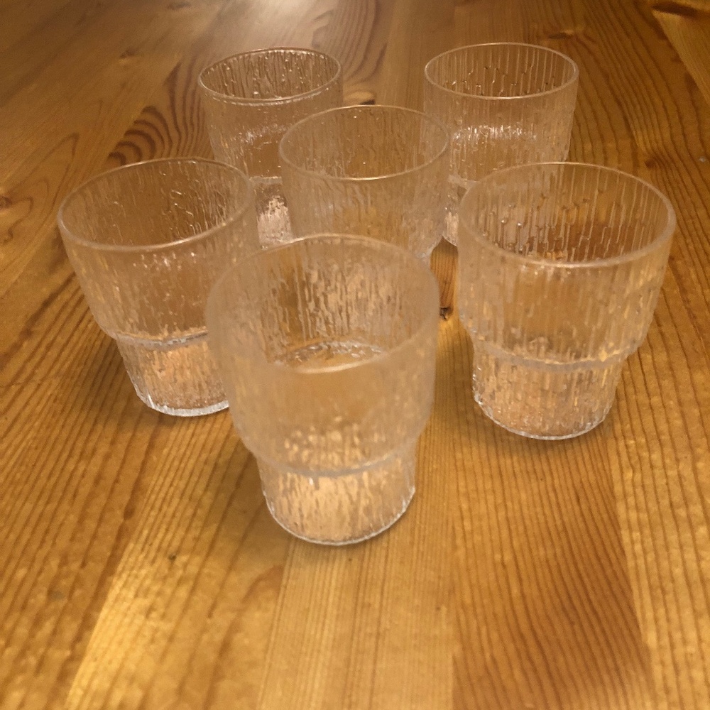 6 Iittala Tapio vintage shot glasses